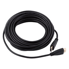 .  1080P HD Male To Male Cable 10M 10.2Gbps Black For LCD DVD HDTV Projector