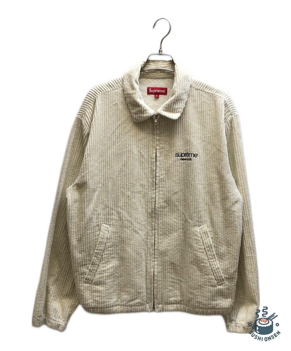 SUPREME Wide Corduroy Harrington Jacket Size: M Ivory Men | eBay