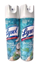 Lysol Spray Brand New Day Coconut Water & Sea Minerals Scent 2 Pack 19 oz Each 