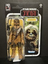 STAR WARS BLACK SERIES CHEWBACCA ROTJ 40TH ANNIVERSARY FIGURE SLIGHT CARD FLAW