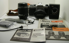 Vintage Asahi Pentax K1000 Film Camera, Lenses, Books and Accessories SB