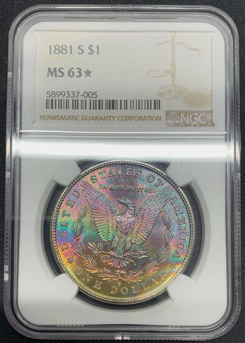 1881年 モルガン・ダラー $1 MS 63 MS 63 Graded 1881 Year Morgan US Dollars (1878-1921) for sale | eBay