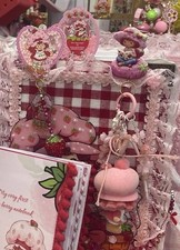 Strawberry Shortcake Junk Journal | Dangle Paper Clip with Figurine & Charms ✨