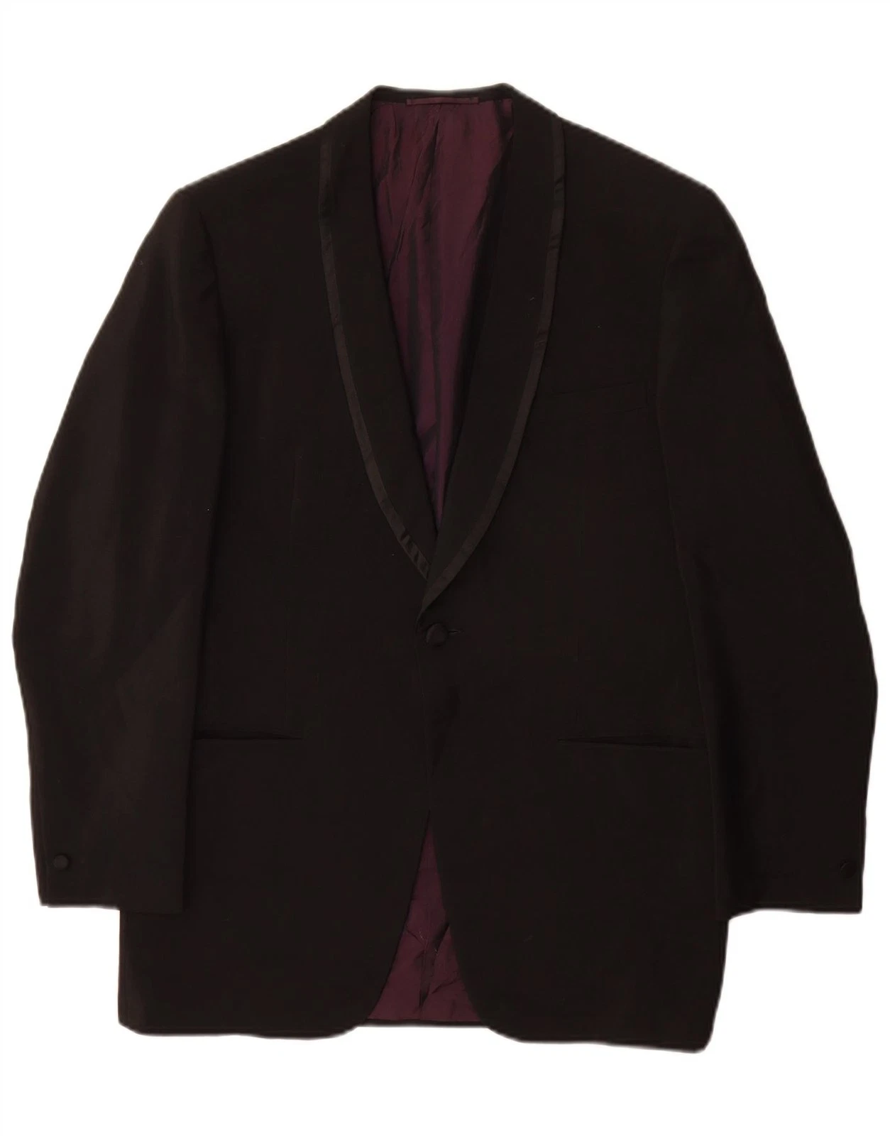 San Babila Mens Milano 1 Button Blazer Jacket UK 40 Large Black YN20