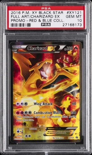 2016 POKEMON XY BLACK STAR PROMO #XY121 FULL ART/CHARIZARD EX PSA 10