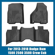 Tpe Floor Mats Liners For 2015 2016 2017 2018 Dodge Ram 1500 2500 3500 Crew Cab