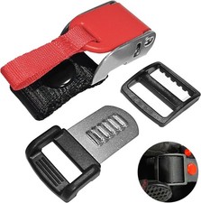Motorcycle Helmet Quick Release Buckle Kit, Stainless Steel Helmet Chin Strap Ad