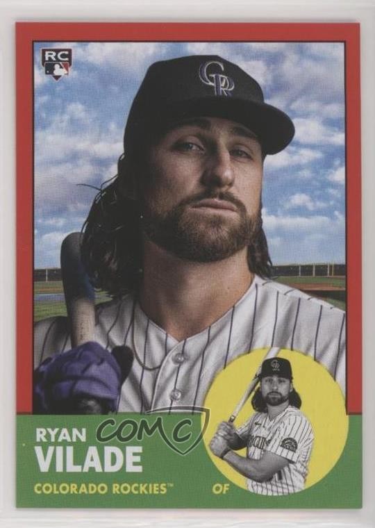 2022 Topps Archives 1963 Topps Design Red 61/75 Ryan Vilade #20 Rookie RC n0c