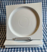 CB 2 (CRATE & BARREL) ~ WHITE PORCELAIN SQUARE PLATE ~ BUY 1 or ALL ~ 1+ SHIP