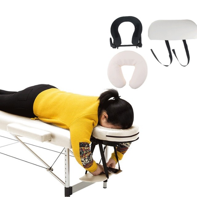 Adjustable Salon Spa Massage Table Face Cradle &Pillow&Arm Support