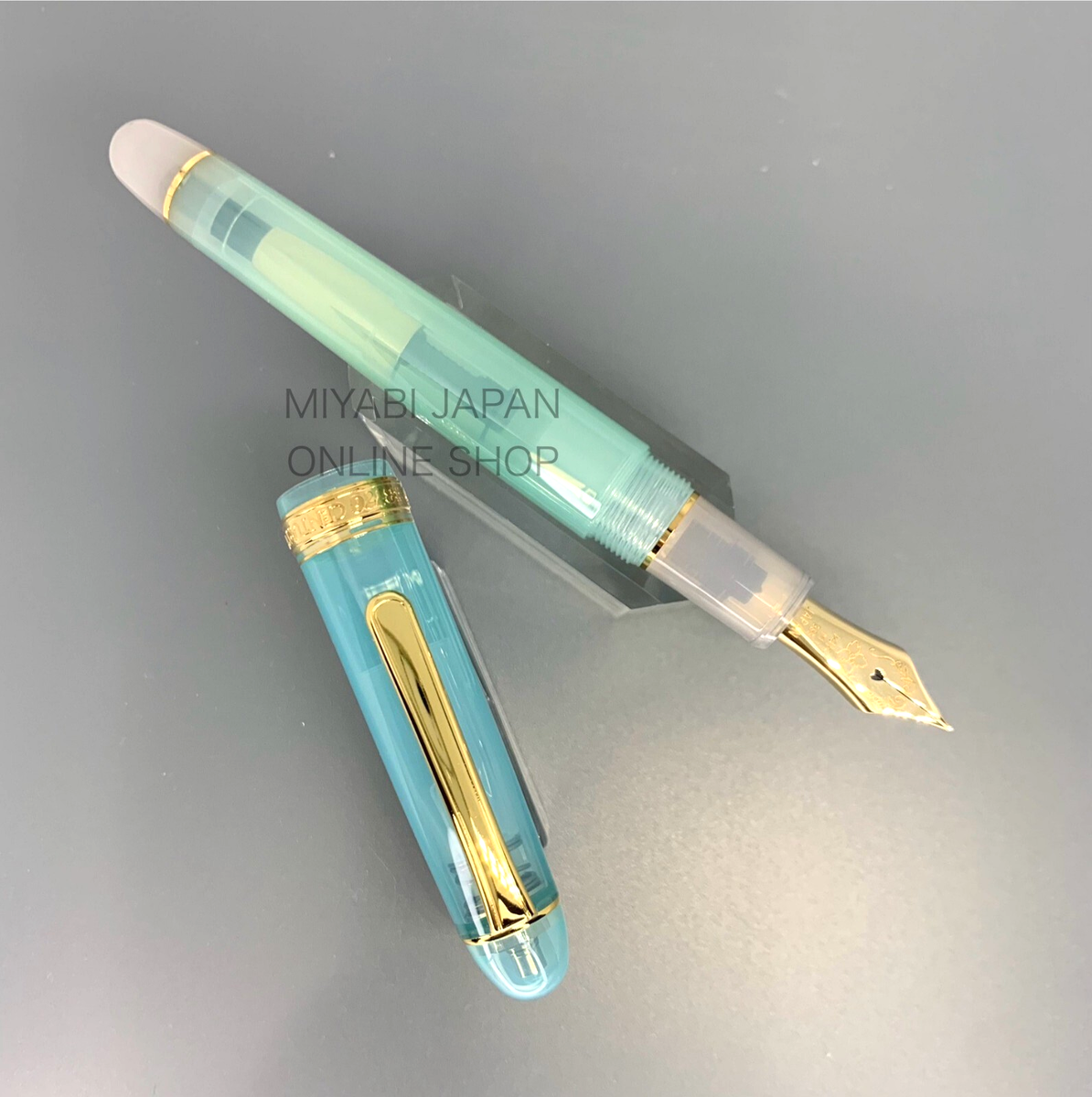 New] PLATINUM #3776 Century PEPPERMINT TEA 14K Broad Nib Nonble