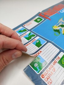 Final Fantasy 1990 Nintendo NES World Map / Enemy Chart NES-FF-USA(B)