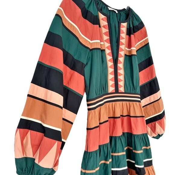 Ulla Johnson Mika Pine Seminole Patchwork Cotton … - image 5