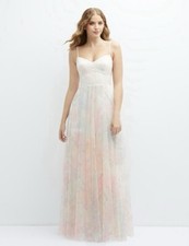 NWT After Six Sweetheart Neck Maxi Tulle Gown Bridesmaid/Wedding Dress Women 10