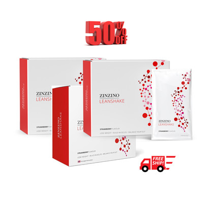 Zinzino LeanShake Strawberry, Portion Pack, 3 Boxes   Nourish Your Body
