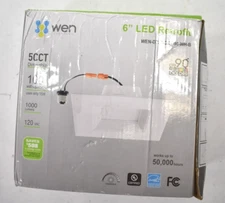Wen Lighting LED Recessed Downlight 6" Retrofit White WEN-D726-CCT-90-WH-B