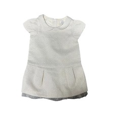 JANIE AND JACK BABY GIRLS SPECIAL OCCASION DRESS SIZE 12-18 MONTHS IVORY/GOLD