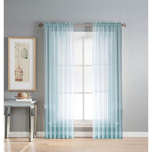 1 Piece Solid Sheer Window Treatment Curtain Drape Panel Extra Long 54" X 108" - Bild 9 von 12