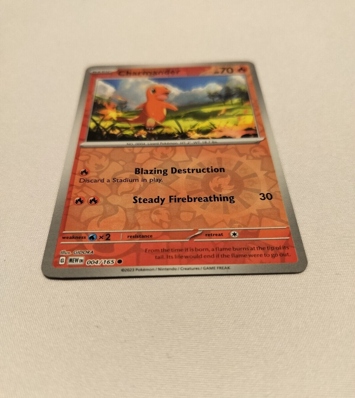 Charmander - 004/165 - Reverse Holo - Scarlet and Violet 151 Pokemon TCG NM