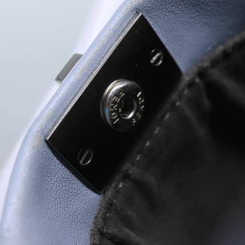 FENDI Beads Micro Peek A Boo Pouch Leather 2way Blue Auth ar11753A - Picture 9 of 24