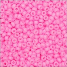 Miyuki Round Rocaille Seed Beads Size 11/0 23.5GM Opaque Pink 11-415-5