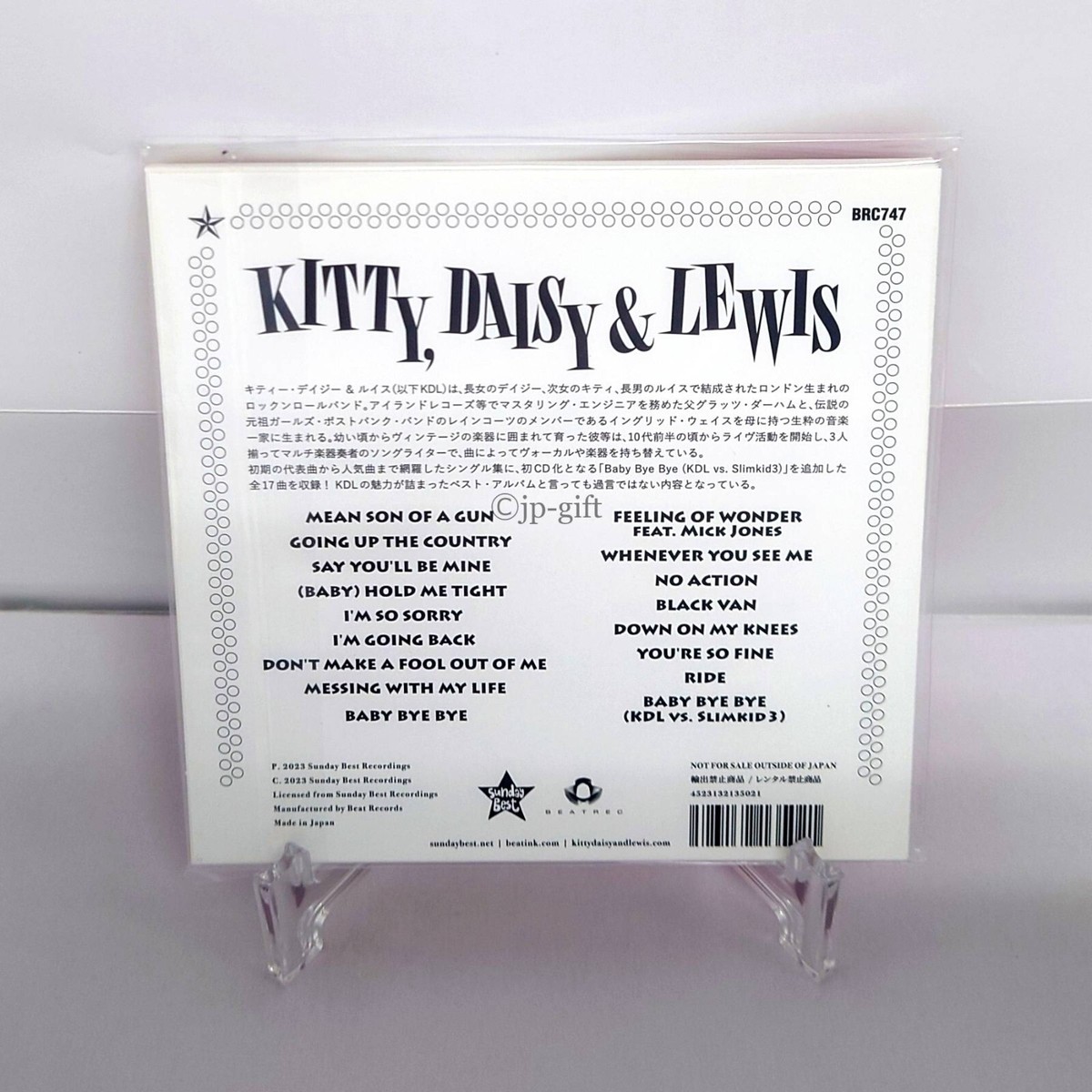 KITTY, DAISY & LEWIS Singles Collection (BRC747) Japan Music