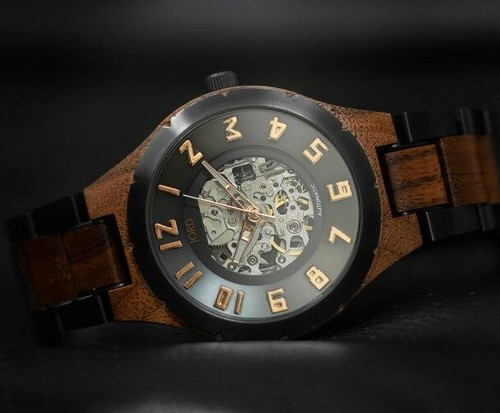 Jord Dover II Series Men's Walnut & Gunmetal Wristwatch-NEW WITHOUT TAGS - Picture 4 of 6
