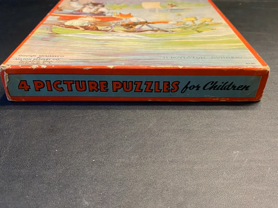 Ilustrador H. Boylston Dummer de 1930 4 rompecabezas Boston Post artista animal con caja Foto 2 de 4