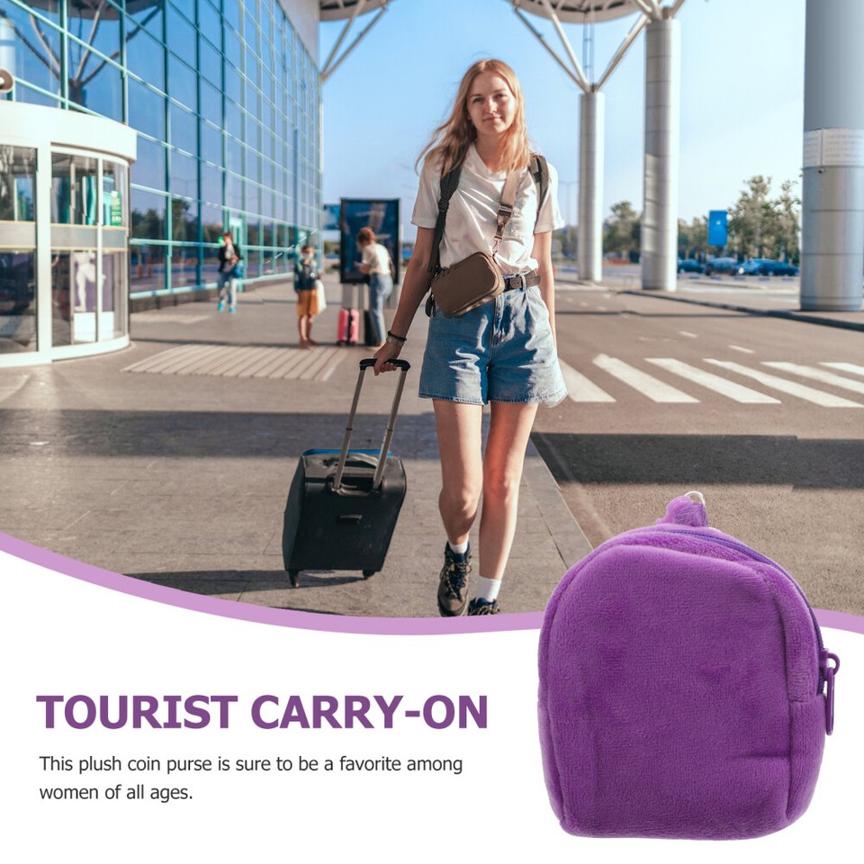 Plush Purse Small Bag Cute Storage Pouch Keychain Purse Keychain Bag