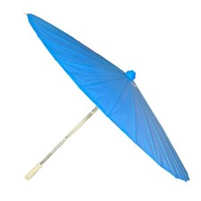Vintage Large Blue Paper Umbrella Parasol Wedding Photo Shoot Oriental 34"