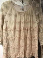 Mother Of Bride Groom Evening Women's party Vacation Mesh embroiderTunic plus 2X