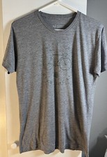 Locally Grown Clothing Co. Bike Local Grey T-Shirt Made in USA, Size M