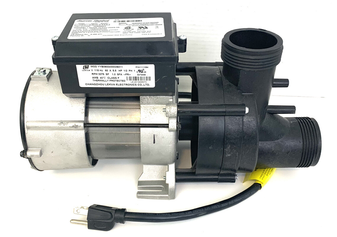 Jetted Tub Whirlpool Pump Motor 1 HP American Standard HotTub 752538