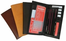 Genuine Leather Checkbook Cover Wallet Organizer with Credit Card Holder Marshal