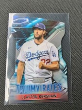 2023 Topps Stadium Club Baseball Clayton Kershaw Triumvirates Die Cut Insert