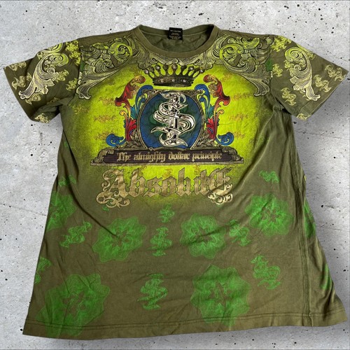Raw Blue AOP Grunge Emo Skater The Almighty Dollar Principle Size XL - Picture 2 of 8