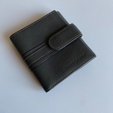 Longchamp grey leather fold wallet purse VGC textured square credit card