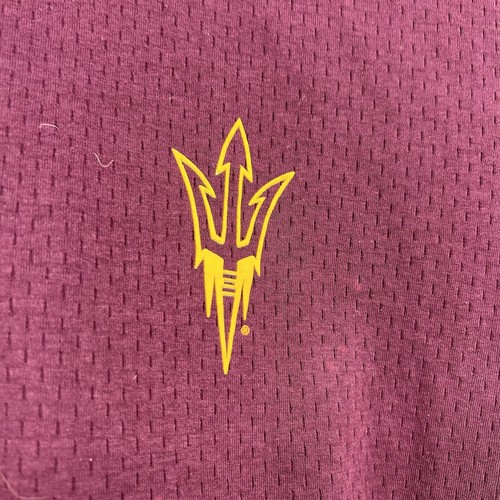 Adidas ASU Sun Devils Basketball Team Issued Full Zip Maroon Jacket 2XL - Picture 4 of 6