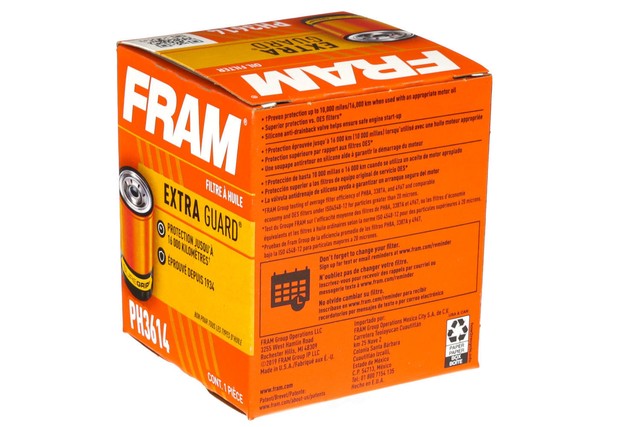 Engine Oil Filter-Extra Guard Fram PH3614 New In Box fits many import cars.