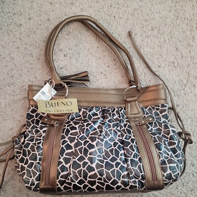 Bueno Giraffe Print & Yellow Purse Handbag B182