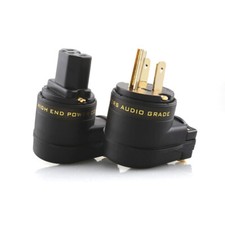 Right Angled Gold Plated US Version Power Plug IEC Adapter Power Cable Connector