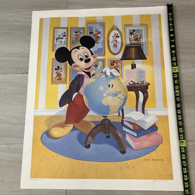 1988 Mickey Mouse 60th Anniversary Portrait Poster Signed/Numbered