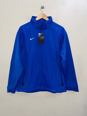 Nike Sphere Woven MidWeight Hooded Water Repel Blue Jacket Mens L