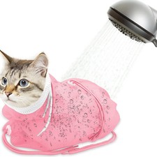 Beautiful Classy Fashionable Delicate Mesh Cat Shower Bag for Scratch Prevention