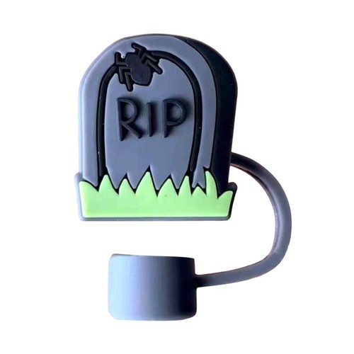 1pc Halloween Themed Silicone Straw Cover Cap Cute 3D Topper For Cups /Bottles - Picture 18 of 28