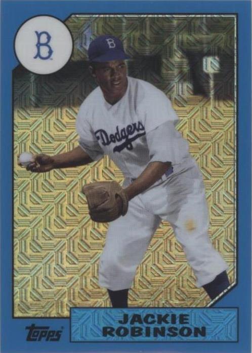 2017 Topps Silver Pack 1987 Design Chrome - Jackie Robinson #87-JR Blue ...