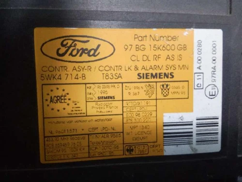 97BG15K600GB Modulo Elettronico per FORD MONDEO BERLINA (GD) CLX 303991 - Foto 6 di 7