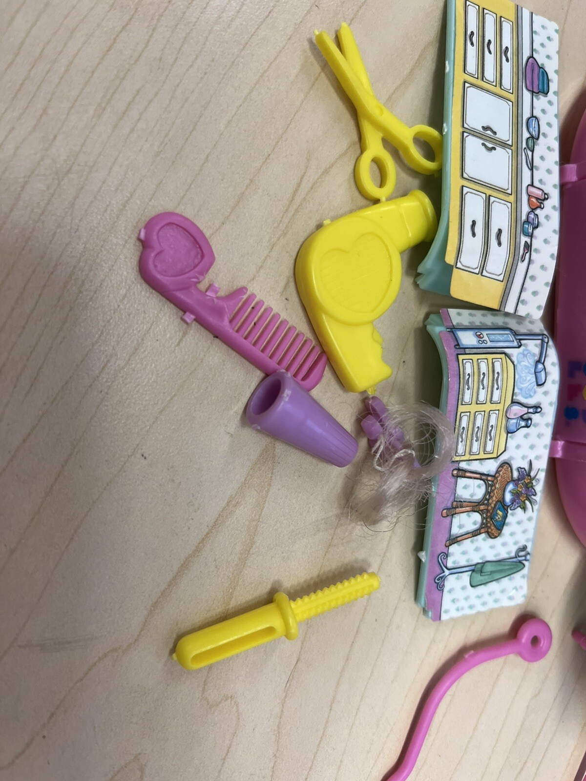 Vtg 1993 Toy Biz Caboodles Beauty Salon Mixed Accessories Lot With Doll