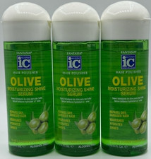 3PK Fantasia IC Hair Polisher Olive Moisturizing Shine Serum  6FL OZ EA SEALED