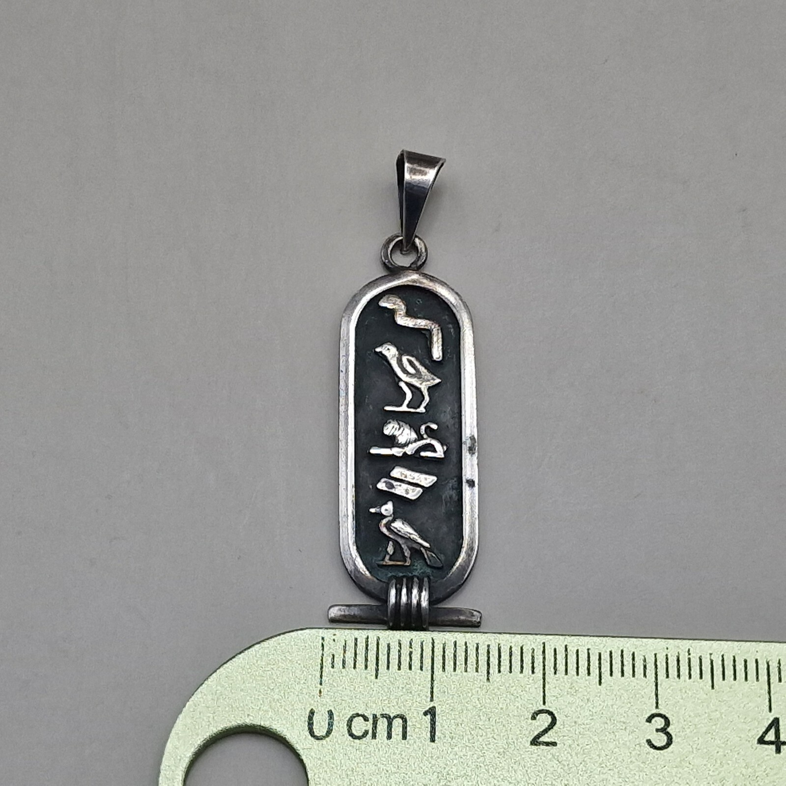 Vintage Solid Silver Egyptian Pendant - image 9